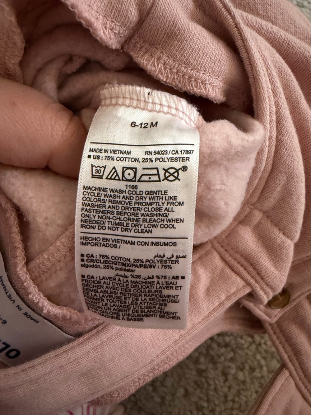 Old Navy Baby Pink Fleece Overalls 6-12 Months Toddler Winter Romper - Picture 4 of 4